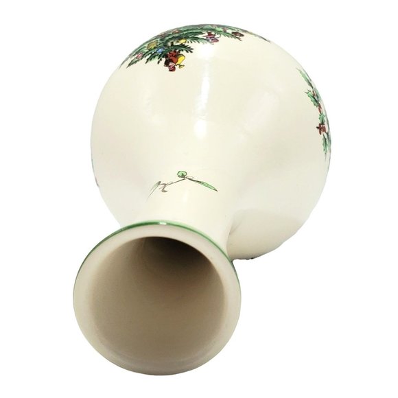 SPODE Christmas Tree Onion Neck Bud Vase 7½ Inches Tall Made in England - Picture 6 of 8